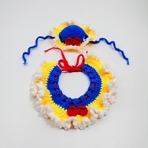 Bufanda para Mascotas de San Valentín, Tejida a Crochet con Patrón de Corazón, Accesorio para Animales - Product Image 6