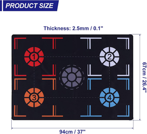 Tapete de Baloncesto de Goma, Tapetes de Baloncesto para Interiores y Exteriores con Tracción para Entrenamiento de Niños - Product Image 2