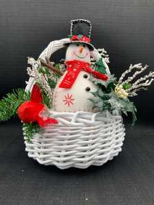 Arreglo Navideño de Muñeco de Nieve Hecho a Mano en Vietnam, Centro de Mesa Festivo, Decoración de Mesa de Invierno, Fabricante - Product Image 1