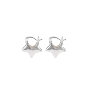 Lucky Star LS Very simple about five-pointed star earrings ES182