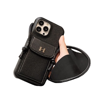 Protective Case for iPhone 12 <strong>IPhone13</strong> Crossbody Card Holder With Lychee Pattern Phone Case - Product Image 1