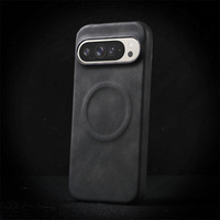 Étui de téléphone magnétique en cuir de luxe antichoc pour Google Pixel 9 Pro XL & Pixel 8 Design professionnel avec poignée de téléphone