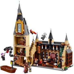 Blocs de construction personnalisables sur <span class=keywords><strong>le</strong></span> thème du monde <span class=keywords><strong>magique</strong></span> - Château de sorcier compatible universellement, 4 maisons, figurines, ensemble cadeau en vrac_Train à vapeur - Product Image 6