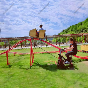 Precio de fábrica Mini Pedal Powered Roller Coaster para entretenimiento familiar Atracción entre padres e hijos Acero para interiores y exteriores - Product Image 5