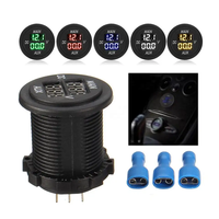 Voltmètre numérique LED DC12V - 24V, ampèremètre, détecteur de tension et de courant pour voiture, testeur, moniteur, panneau pour camping-car, VTT