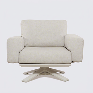 Sofá moderno de una plaza con respaldo acolchado y base giratoria para sala de estar - Product Image 1