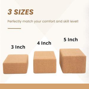 Bloc de yoga en liège naturel de qualité supérieure, brique souple pour les exercices d'équilibre sur les mains, améliore la force et la flexibilité - Product Image 2
