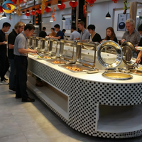 Ensemble d'équipements de buffet pour hôtel tout-en-un, chauffe-plats, lampe chauffante pour aliments, table de buffet, solution de traiteur