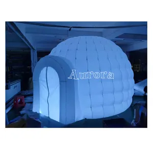 Надувная купольная палатка Igloo индивидуального размера, наружная светодиодная подсветка, палатка для ночного клуба на продажу