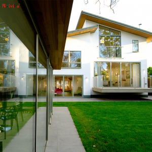 Patio exterior grande de aluminio puertas plegables de aluminio a prueba de agua <span class=keywords><strong>ferrocarril</strong></span> para bifold puerta - Product Image 1