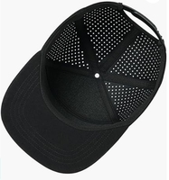 Casquettes Snapback à 7 panneaux avec logo personnalisé, visière plate, découpe au laser, Gorra perforée, imperméable, en polyester, pour le hip-hop, les sports et les activités de plein air