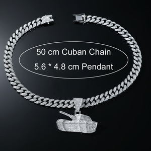 2026 Hot Selling Cool Hiphop Style Alloy Geometric Pendant Necklace Personalized Men's Necklaces Fashion Jewelry Wholesale - Product Image 4