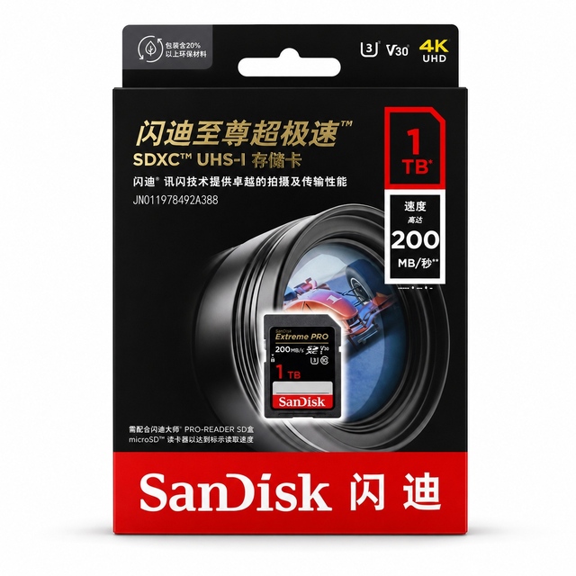 SanDisk Extreme PRO SDHC and SDXC UHS-I 64G 128G 256G 512G 1TB Memory Card