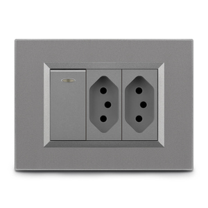 Enchufe de pared Modular de 10A, toma de corriente de Brasil, <span class=keywords><strong>Suiza</strong></span>, 1 entrada, interruptor de pared - Product Image 1