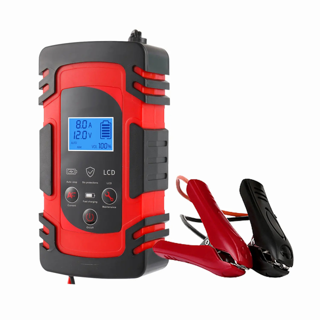 6A 8A Automotive Battery Charger Fast Charging 12V 24V Smart Battery Maintainer Trickle Charger for Car Motorcycle Boat Marine