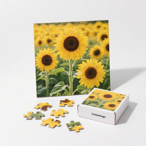 Bán buôn Cá nhân hoá biểu tượng tùy chỉnh hướng dương rompecabezas De 100 pcs giấy ghép hình câu đố cho bé trai - Product Image 2