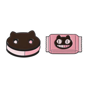 <span class=keywords><strong>2</strong></span> стиля анимация кошка бисквит брошь мультяшный милый розовый Кот Снэк салфетка аксессуары значок мягкая эмалированная булавка на лацкан - Product Image 6