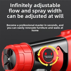 Nouvelle pistolet de pulvérisation haute pression en aluminium et plastique, buse de 1,0 mm, débit de peinture de 1000 ml/min, capacité du gobelet de 500 ml/min, OEM/ODM - Product Image 4