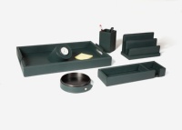 21011-1 boîte de fournitures en cuir personnalisé de luxe, porte-stylo cadeau haut de gamme, ensemble d'organisateur de bureau, accessoires de bureau