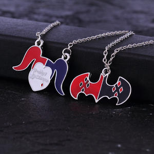 Wowei moda dibujos animados Suicide <span class=keywords><strong>Squad</strong></span> Harley Quinn bate de béisbol colgante Figaro cadena joyería fina collares - Product Image 3