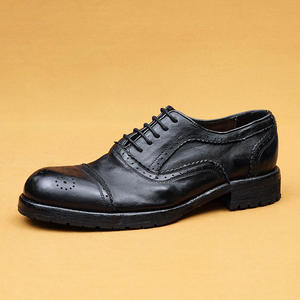 S0068X Nouvelles Chaussures Oxford Formelles Homme en Cuir Véritable à Bout Fermé, Style Slip-On, Perles Légères, Tendance Automne, pour Marié - Product Image 3