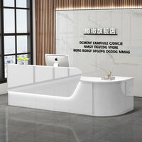 Bureau de réception moderne en bois pour bureau, hôtel, hôpital et supermarché, utilisation en extérieur, extensible et convertible, mobilier commercial