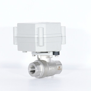 Tonhe <b>Miniature</b> Electric Ball Valve 1/4 In Dn8 Stainless Steel Full Bore Two Way For Water - Product Image 2