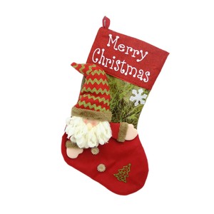 Bolsa de regalo de Navidad de tela con diseño de dibujos animados para muñecas de cabeza grande, adorno colgante para dulces, hecho en China - Product Image 5