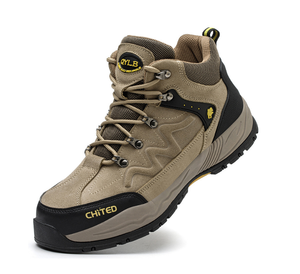 Calzado de seguridad DFS1126 para trabajadores de la construcción, botas de trabajo de cuero genuino resistente para exteriores, calzado de protección laboral. - Product Image 3