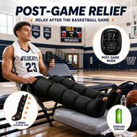 Bottes de massage à compression d'air à 5 chambres personnalisées pour la récupération, sans fil, 6 modes, 8 niveaux, 3500 mAh, vente en gros