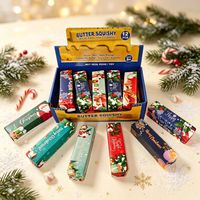 Jouet Squishy Bâton de Beurre de Noël en PU, Doux et Humide, à Remontée Lente, Anti-Stress, Cadeau Fidget Unisexe, à partir de 14 ans