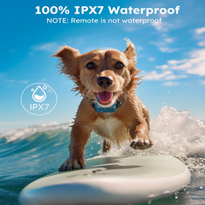 Köpekler için şarj edilebilir su geçirmez Bark kontrol elektronik eğitim yaka 4 modları emniyet kilidi tüm ırkları boyutları plastik mavi - Product Image 4
