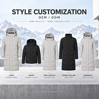 Parka longue à capuche unisexe avec logo personnalisé, 90% duvet de canard graphène, manteau d'hiver matelassé, vente en gros OEM ODM