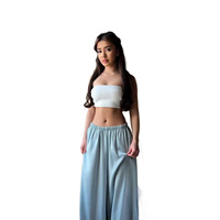 Pantalon ample blanc taille haute élastique pour femme, style décontracté, nouvelle mode automne-hiver, coupe slim, inspiré des tendances européennes et américaines