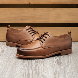 Premium Leather Men's Court Sneakers & Loafers-Breathable Arch Support Barefoot Design Lace-Up Closure - Product Image 3