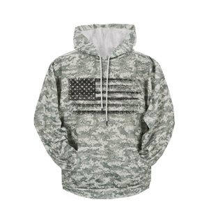 Sweat à capuche léger drapeau américain pour hommes respirant à manches longues pull Gym Casual Wear - Product Image 4