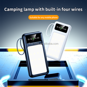 Banco de energía móvil de 20000mAh directo de fábrica con cable incorporado desmontable y interfaz de entrada Micro USB de luz de camping de 10W - Product Image 5