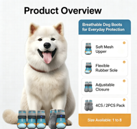 Nouvel Arrivage Transfrontalier : Chaussures Innovantes Lumineuses et Colorées pour Chiens, Imperméables, Respirantes, Antidérapantes, Résistantes à l'Usure, en Maille, Adaptées aux [activités/lieux]