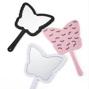 Espejo de Maquillaje Dragon Lash Profesional de Alta Gama, Hecho a Máquina, con Logotipo Personalizado OEM, Espejo de Mano en Forma de Corazón, Negro, Extensión - Product Image 3