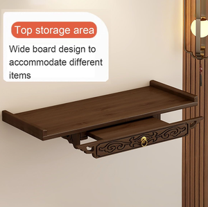 Özel çin tarzı tanrı standı ahşap buda sunak raf sunan kabine buda ile çekmece - Product Image 4