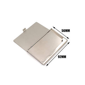 販促ギフト用 カスタムロゴ対応 ブランクミニ木製名刺ホルダー ウォレット ポータブル クルミ材名刺ケース - Product Image 2