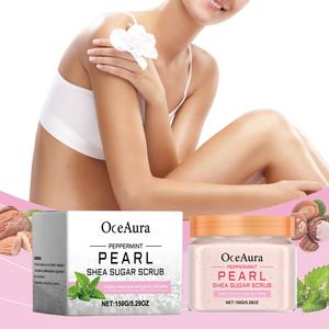 Exfoliante de Azúcar de Menta Refrescante Premium con Perlas de Karité para el Cuidado Facial y Corporal - Product Image 4