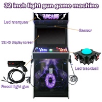 Rétro Arcade Shooter Stand Up Arcade Machine Light Gun Machine Machine de jeu avec pistolets à recul pour la fête