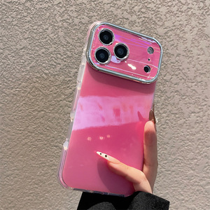 Funda Protectora para Teléfono <span class=keywords><strong>de</strong></span> PC y TPU, Delgada, Resistente, con Ventana Grande para la Cámara, con Acabado Láser Brillante y Colorido, para <span class=keywords><strong>iPhone</strong></span> 17, 16, 15 Pro, 17 Pro Max - Product Image 5