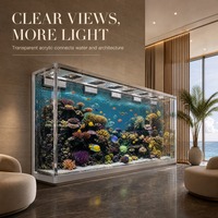 Aquariums sur mesure en acrylique, fabrication directe d'usine, OEM, ODM, grand format, ultra-transparents, sans joints, pour hôtels, restaurants, centres commerciaux et projets.