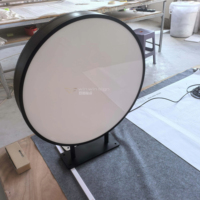 Caja de Luz Acrílica de Doble Cara con Borde de Acero Inoxidable de 100 mm de Grosor, Resistente y Duradera, Personalizada de Fábrica con Soporte y Base