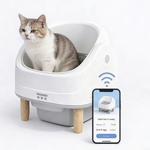 Smart <b>Cat</b> <b>Litter</b> Box Automatic Self Cleaning Furniture Style Pet Toilet with App Control WiFi Connection Large Capacity - Product Image 4