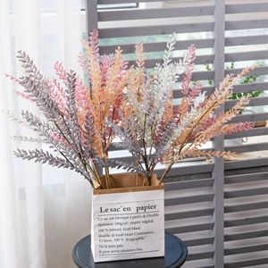 Ins Artificial Fern Leaf Eucalyptus Plastic Single <b>Branch</b> Orange <b>Light</b> Brown Wedding Home Decor - Product Image 1