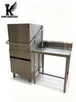 Mesin Pencuci Piring Tipe Hood Hemat Energi, Mesin Pencuci Piring Otomatis, Peralatan Pencuci Piring Industri untuk Kafe, Bar, Layanan Makanan, Dapur