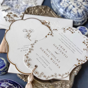 Foil Pressed Wedding Invitation Velvet Menu <strong>Cards</strong> with Gold Foil Print Bracket Shape Die Cut <strong>Table</strong> Number <strong>Cards</strong> - Product Image 4